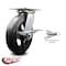 Service Caster 8 Inch Rubber on Steel Caster with Roller Bearing and Brake/Swivel Lock SCC SCC-35S820-RSR-SLB-BSL - alternate 5